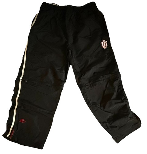 Vtg. Starter IU Indiana University Cargo Track Pants Convertible Shorts Black XL - Afbeelding 1 van 14