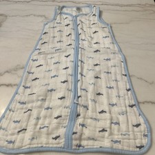 Luvable Friends 100 Cotton Muslin Sleeveless Sleep Sack 0-6 Mths Airplanes Boy