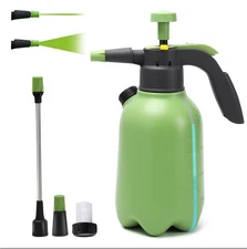 Garden Pump Sprayer, 1/2 Gallon Hand Pump Spray Bottle for Plants, Pressure W...