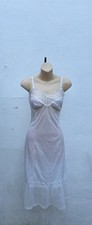 Feminine Vintage White Slip 32” Bust Dainty Soft Retro Chic