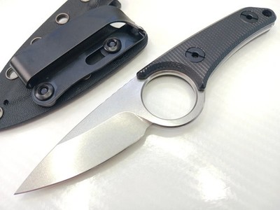 Micarta EDC Fixed Blade Knife Horizontal Vertical Concealed Carry Kydex Holster