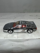 Vintage Hot Wheels Ferrari Testarossa Chrome 20th Anniversary Diecast