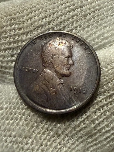 1912 S Lincoln Cent Wheat Penny Lustrous Xf + High Grade Original