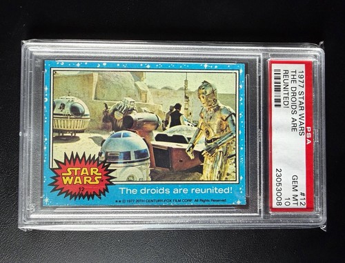1977 Topps Star Wars #12 The droids are reunited! — PSA 10