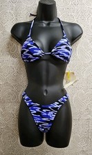 Vtg Late 1980's  1990's Rebel Beach Retro Women's Swimsuit New w/ Tags Size XXS