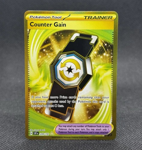 Counter Gain 249/191 Hyper Rare Gold Pokémon TCG SV Surging Sparks Near Mint