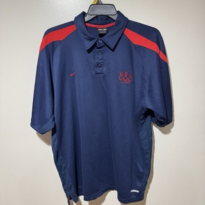 Nike Dri-FIT 2008 USA Olympics Beijing Polo Shirt Men's Size XL