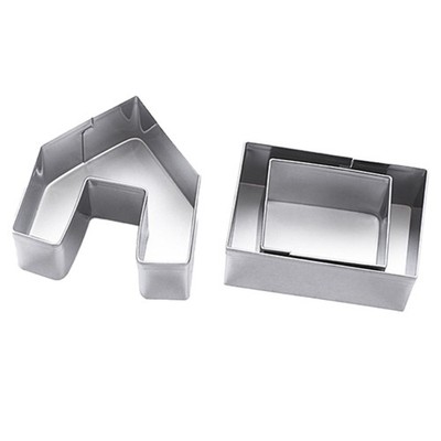 3 PCS Gingerbread Biscuit Cookie Cutter Stainless Steel Baking Utensils Kitchen