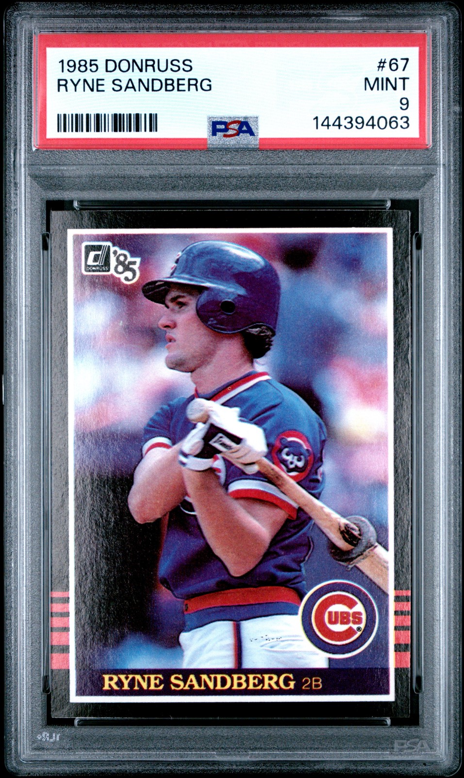 1985 DONRUSS #67 RYNE SANDBERG PSA 9