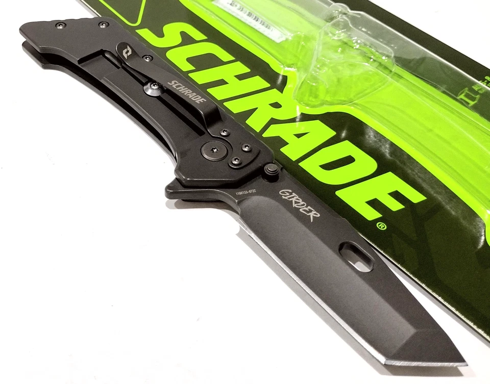 Schrade серый балка сверхпрочный TiNi с покрытием танто лезвие тактический карманный нож EDC - Изображение 2 из 4