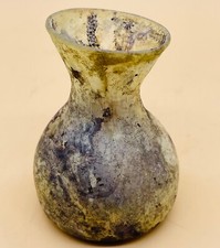 Ancient Intact Roman Glass Bottle Container Circa 1st - 2nd Century AD