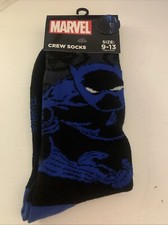 Marvel Black Panther Socks Size 9-13 NWT Free Shipping
