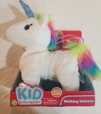 2020 Kid Connection Walking Unicorn Pet with Sound, Rainbow Colors, 9'', NIB