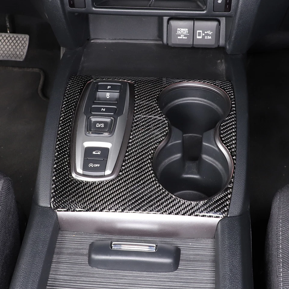 For Honda Pilot 2016-2022 Carbon Fiber Central Console Gear Shift Panel Trim 1X - Image 3 of 4