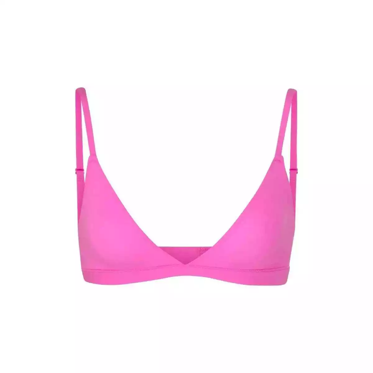 SKIMS WOMEN’S FITS EVERYBODY TRIANGLE BRALETTE IN NEON PINK SZ S