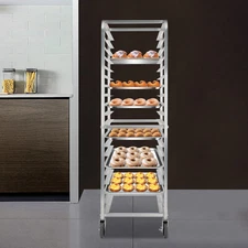 20-Tier Baking Rack with 4 Wheels for Easy Mobility and Storage