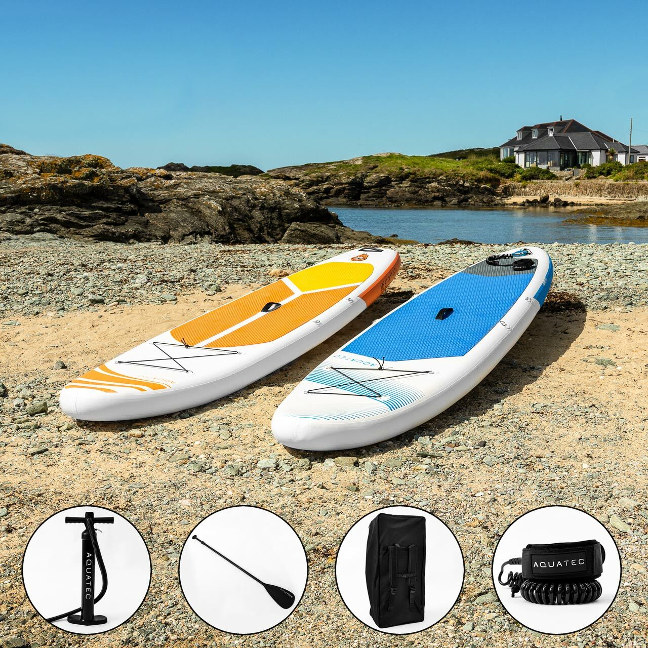 Tabla de Paddle Surf Hinchable AquaTec | 3,2m / 3,5m | Tabla SUP de Alta Calidad