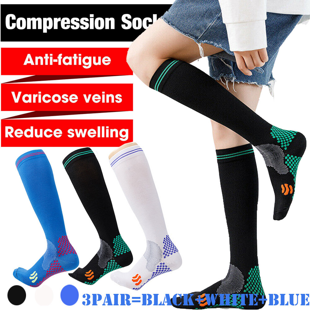 3X Calcetines medios para ciclismo mujer hombre correr deportes bicicleta S-XXL