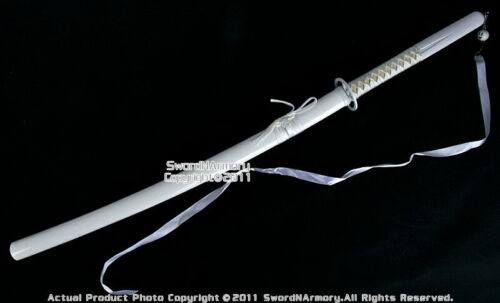 White Fantasy Japanese Anime Sword Samurai Katana Rukia - Picture 2 of 4