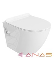 Anas spülrandlose Wand-WC-Wanne mit Bidetfunktion und Softclose-Sitz