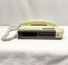 Vintage General Electric Space Saver Phone AM/FM Radio Alarm Clock 2-9111NIG