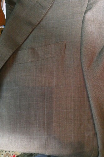 Canali Italy Blazer Plaid Brown Wool Sport Coat Men’s 56 R Gray / Brown - Picture 8 of 8