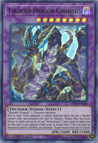 *** THUNDER DRAGON COLOSSUS *** ULTRA RARE MP19-EN183 YUGIOH! 