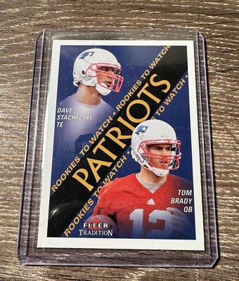 2000 Fleer Tradition - Rookies to Watch #352 Tom Brady, Dave Stachelski (RC)