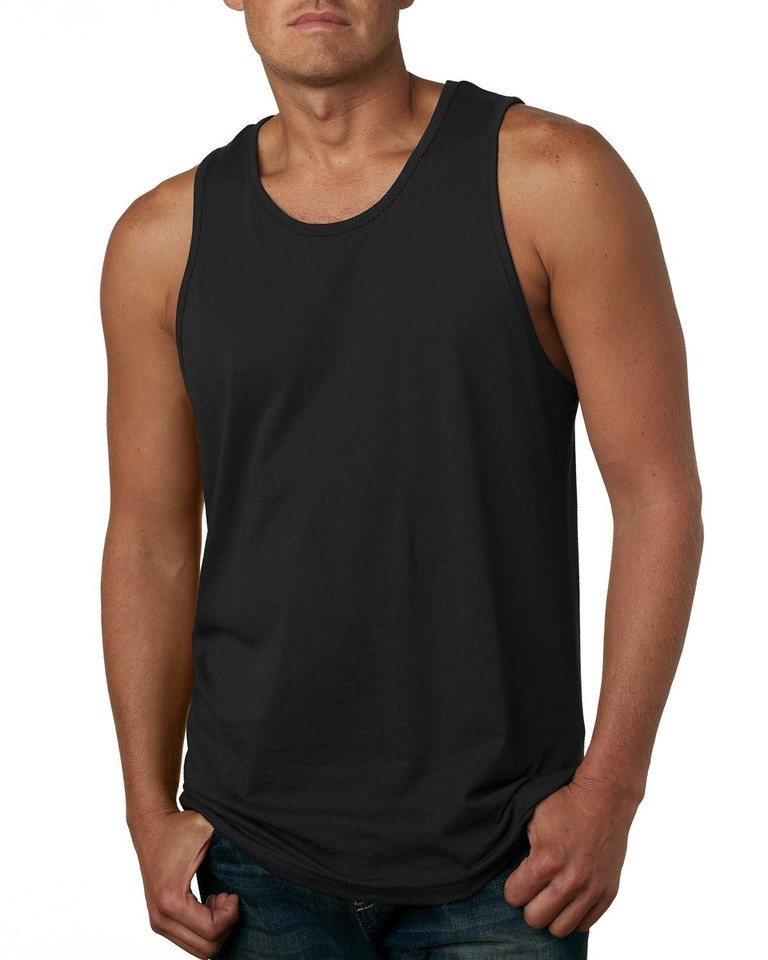 5 PACK OF Next Level Men's Cotton Crew Neck Sleeveless Tank Top - 3633 ...