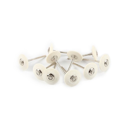 Paquete de 12 piezas mini joyería giratoria algodón con mango rueda de pulido 22 mm - Imagen 8 de 9