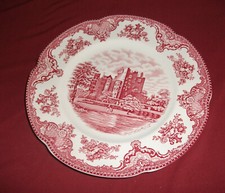 Teller Essteller Speiseteller Johnson Bros Old Britain Castles. rot.