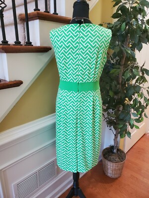 PRESTON & YORK green white geometric print sheath v-neck dress size 8 | eBay PRESTON & YORK green white geometric print sheath v-neck dress size 8 | eBay