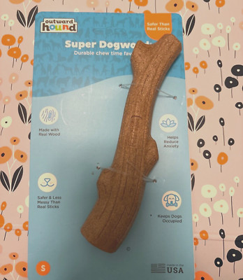 Petstages Super Dogwood Long Lasting Hard Chew Dog Toy BrownSmall. New & Sealed