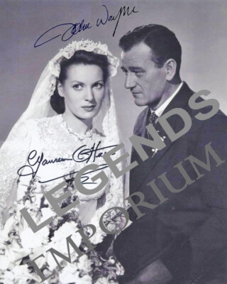John Wayne & Maureen O'Hara THE QUIET MAN 8x10 B & W Autographed  Reprint JW-X17