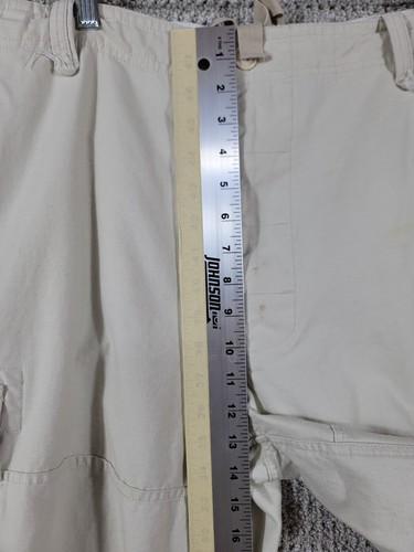 Arizona Vintage Baggy Cargo Pants Mens 38x32 Beige Loose Pockets Paratrooper - Picture 16 of 18