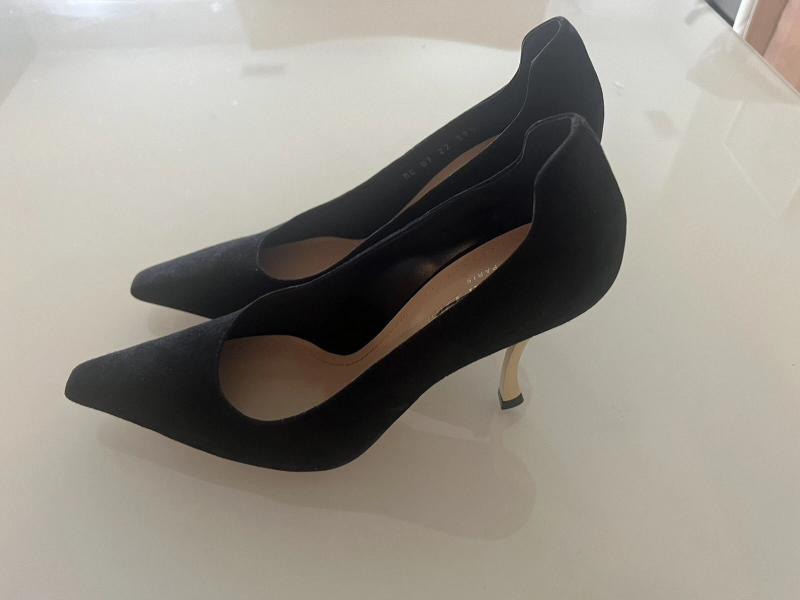 Pompe veau en daim noir Christian Dior D FAME NEUF taille 39,5 US 9,5