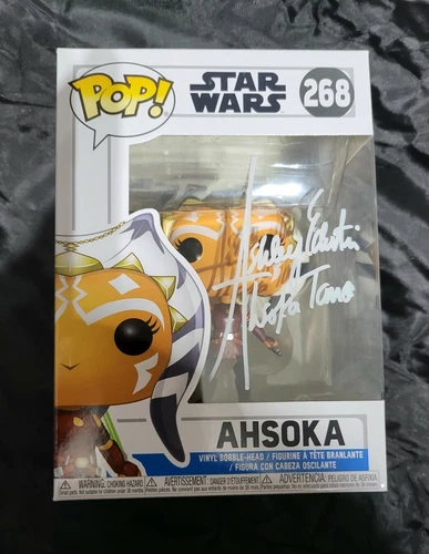 ASHLEY ECKSTEIN SIGNED FUNKO POP AHSOKA TANO #268 STAR WARS CELEBRATION 2019 JSA