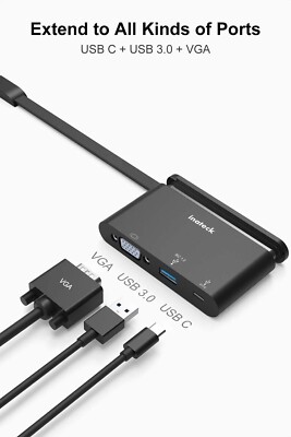 Inateck 100W PD Type C Hub To HDTV USB 3.0 Adapter Converter VGA for MacBook Pro
