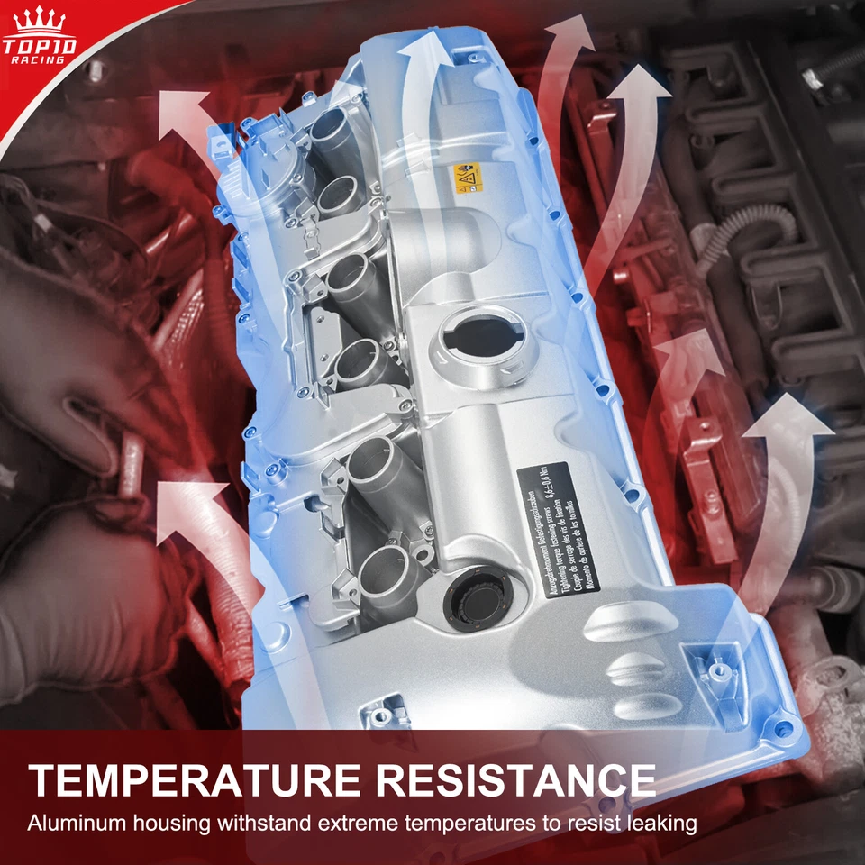 Full Aluminum Valve Cover for BMW N52 E70 E82 E90 E91 328i 528i 128i X3 X5 US - Image 4 of 4