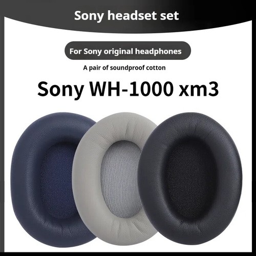 For Sony WH-1000XM3 Headphones 2PCS New Replacement Ear Pads Cushion Cover - 第 1/9 張圖片