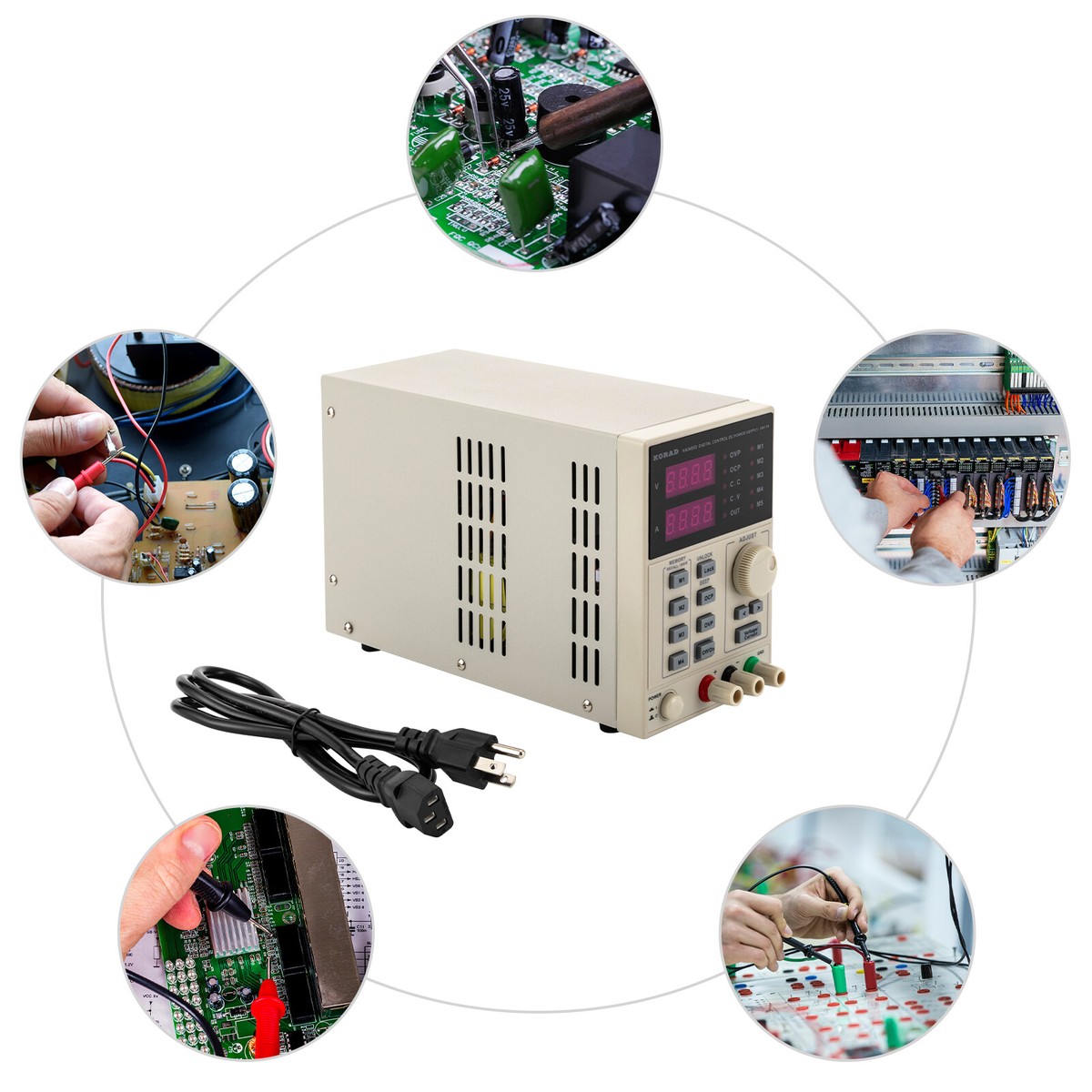 ALIMENTATION DE LABORATOIRE À DÉCOUPAGE 0-30 VCC / 0-10 A MAX / AVEC AFFICHEUR L