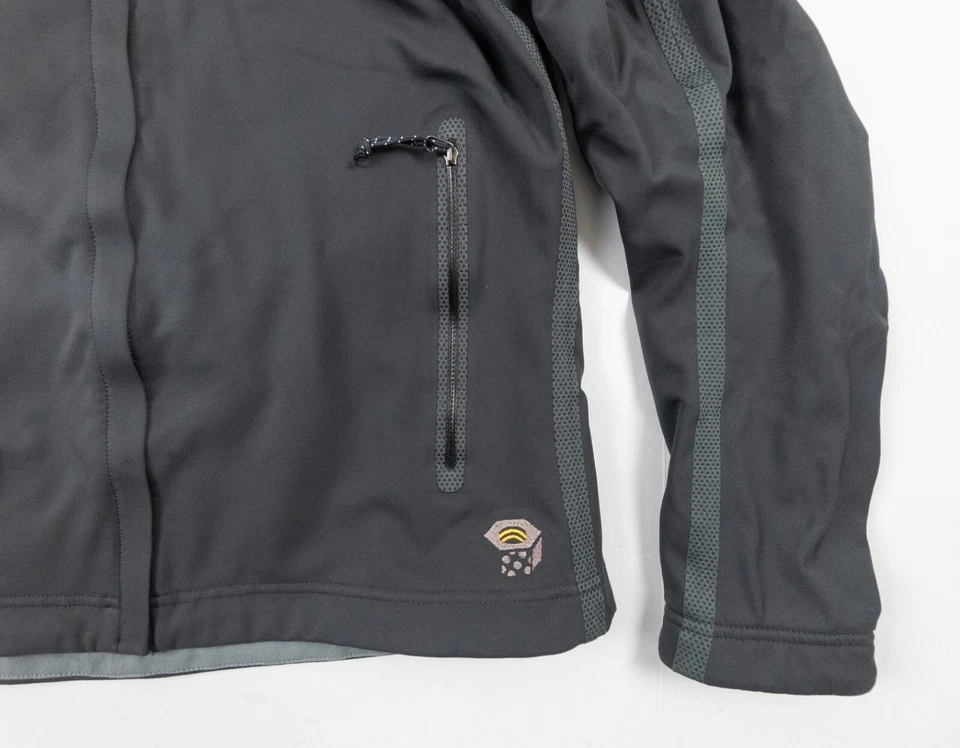 Chaqueta Mountain Hardwear Para Mujer 10 Gris Conducto Softshell Cremallera Completa Exterior Foto 3 de 4