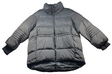 Avenue Puffer Jacket Womens Plus size 22 Black Full Zip Up Hidden Hood New