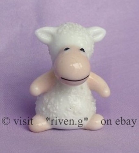 LAMB FIGURINE@Glass Caricature Ornament@Collectable WOOLLY FARM Animal@BAA SHEEP - Picture 12 of 12