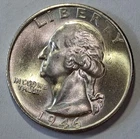 1946-S/S Washington Silver Quarter -- GEM BU -- RPM FS-501