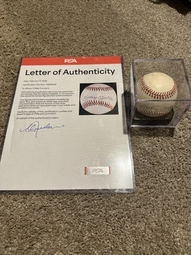 Mickey Mantle – Signed Baseball PSA Certification