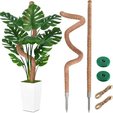51-Inch Moss Pole Monstera Plant Support & Stakes for Climbing Plants, 1/2 Pack