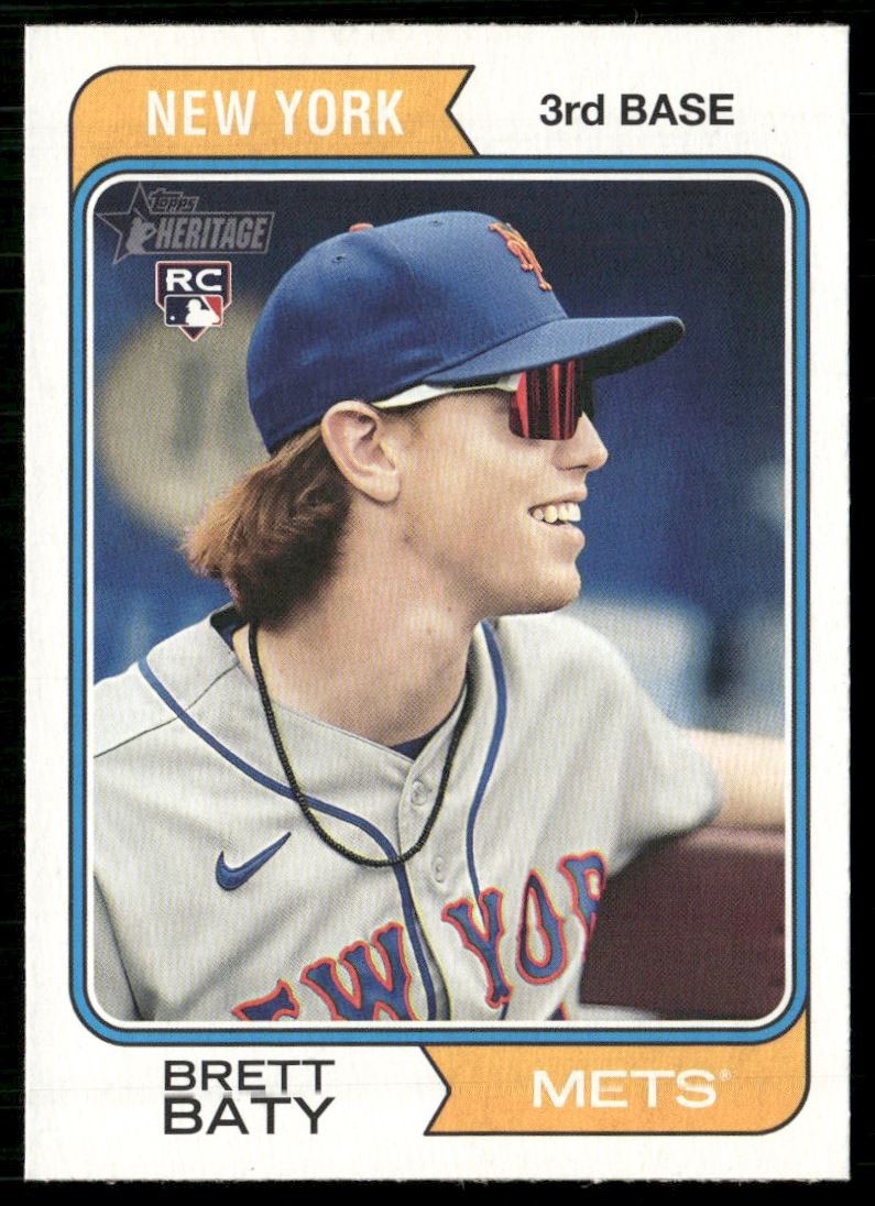 Brett Baty Rookie 2023 Topps Heritage New York Mets #265