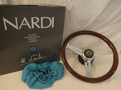 BMW E9 NARDI Wood Steering Wheel ND Classic Chrome Kit 355mm  NEW