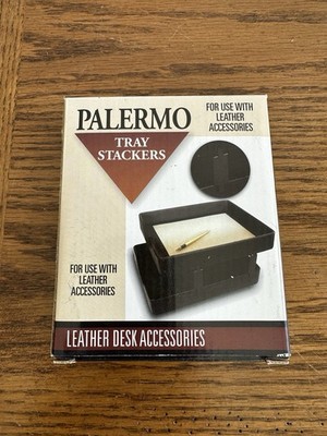 Palermo Tray Stackers Leather Desk Accessories, For Use With Leather Accessories